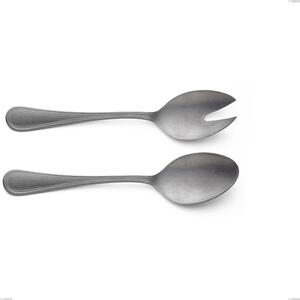 Coppia insalata Impero Retro, Acciaio inox (Aisi 304) vintage, lunghezza 233 mm