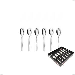 Confezione vetrina 6 pezzi moka Infinity acciaio lucido 2,5 mm, 18/10 (AISI304) , spessore 2,5 mm