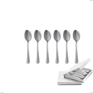 Confezione a libro 6 pezzi cucchiaini caff� Impero Retro, Acciaio inox (Aisi 304) vintage