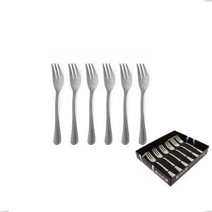Confezione vetrina 6 pezzi forchettine dolce Impero Retro, Acciaio inox (Aisi 304) vintage