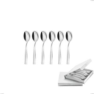 Confezione a libro 6 pezzi cucchiaini caff� Infinity acciaio lucido 2,5 mm, 18/10 (AISI304) , spessore 2,5 mm- posate