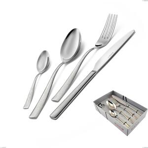 Confezione vetrina 16 pezzi Infinity la Divina, Acciaio 18/10 Inox Lucido con incisione al laser, spessore 2,5 mm mm