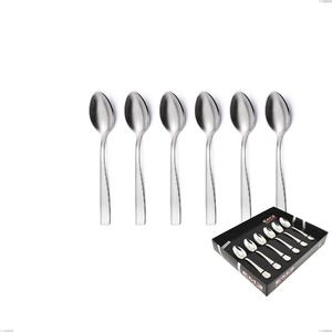 Confezione vetrina 6 pezzi moka infinity Sabbiato , Acciaio 18/10 (aisi 304 ) incisione laser, spessore 2.5 mm
