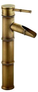Rubinetto a cascata, stile vintage, miscelatore monocomando, ottone spazzolato
