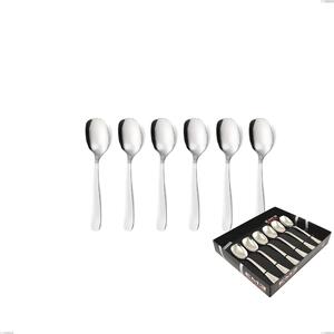 Confezione vetrina 6 pezzi gelato katya, Acciaio inox Aisi 304 Posate Lucide, spessore 2 mm