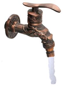 Rubinetto in ottone anticato, ideale per bagno, cucina, giardino, balcone, piscina e altri usi