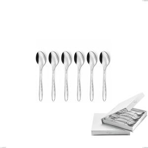 Confezione a libro 6 pezzi cucchiaini caff� Kappa, Acciaio inox 18.10 (AISI304), spessore 2.5 mm finitura inox Lucido