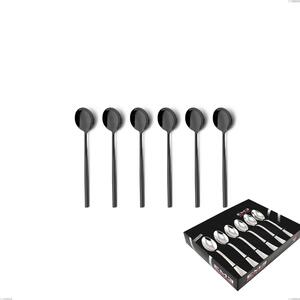 Confezione vetrina 6 pezzi caff� Kyoto Black, Acciaio inox (Aisi 304) trattamento pvd acciaio lucido