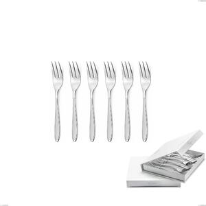 Confezione a libro 6 pezzi forchette dolce Kappa Sabbiato, 18/10 (AISI304) , spessore 2,5 mm- posate
