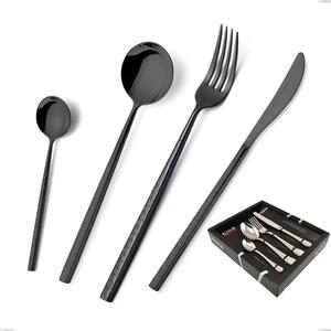 Confezione vetrina 24 pezzi Kyoto Origami Black, Acciaio inox (Aisi 304) trattamento pvd acciaio lucido