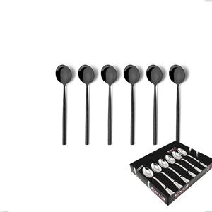 Confezione vetrina 6 pezzi caff� Kyoto Origami Black, Acciaio inox (Aisi 304) trattamento pvd acciaio lucido