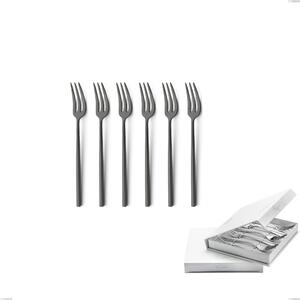 Confezione a libro 6 pezzi forchette dolce Kyoto Sabbiato Black, Acciaio inox (Aisi 304) inox sabbiato