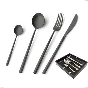 Confezione vetrina 24 pezzi Kyoto Sabbiato Black, Acciaio inox (Aisi 304) inox sabbiato