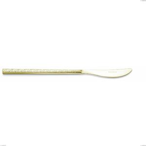 Coltello tavola Kyoto Origami Tin Gold, Acciaio inox (Aisi 304) trattamento pvd acciaio lucido, lunghezza 229 mm