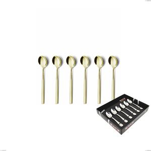 Confezione vetrina 6 pezzi moka Kyoto Tin Gold, Acciaio inox (Aisi 304) trattamento pvd acciaio lucido