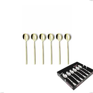 Confezione vetrina 6 pezzi caff� Kyoto Tin Gold, Acciaio inox (Aisi 304) trattamento pvd acciaio lucido