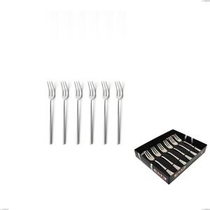 Confezione vetrina 6 pezzi forchettine dolce Kyoto Sabbiato, Acciaio inox (Aisi 304) inox sabbiato