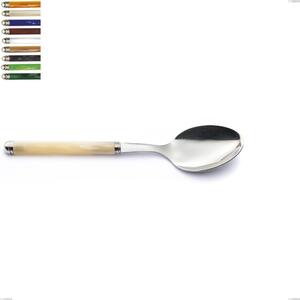 Cucchiaio da servizio Linea Perlato, Acciaio inox 18/10 (AISI304) Lunghezza 238 mm manico in ABS doppia ghiera lavabili in lavastoviglie