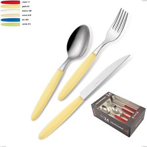 Confezione colorando 24 pezzi posate Light, acciaio 18.c