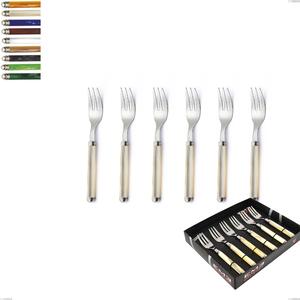 Confezione vetrina 6 pezzi forchette dolce Linea Perlato, Acciaio inox 18/10 (AISI304)