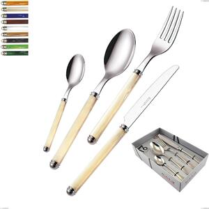 Confezione vetrina 16 pezzi Linea Perlato, Acciaio inox 18/10 (AISI304)