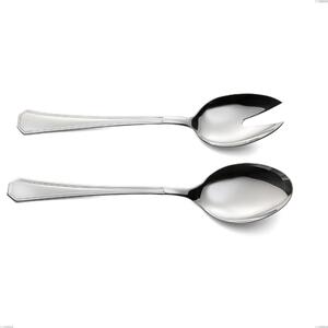 Coppia insalata loira, Acciaio inox Aisi 304 lucido, spessore 2 mm, design Classico, lunghezza 228 mm