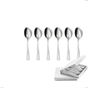 Confezione a libro 6 pezzi cucchiaini caff� loira, Acciaio inox Aisi 304 lucido, spessore 2 mm, design Classico