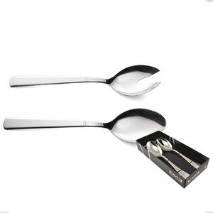 Confezione vetrina 2 pezzi insalata lux, Acciaio inox Aisi 304 Posate Lucide, spessore 2.5 mm