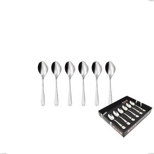 Confezione vetrina 6 pezzi moka Lady, 18/10 (AISI304), spessore 2,5 mm