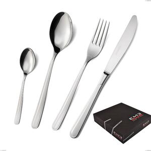 Set di posate 75 pezzi medea in confezione regalo, Acciaio inox Aisi 304 lucido, spessore 3 mm