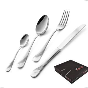 Set di posate 75 pezzi Milano Inciso in confezione regalo , 18/10 (AISI304) acciaio inox Lucido , spessore 2,5 mm