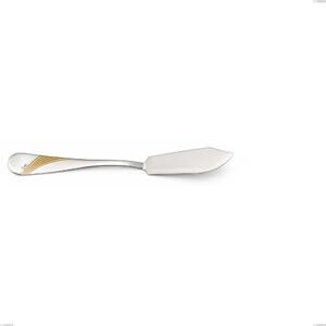 Coltello pesce Milano Inciso Oro , 18/10 (AISI304) finitura inox lucido e oro Acciaio lucido e oro , spessore 2,5 mm mm, lunghezza 192 mm