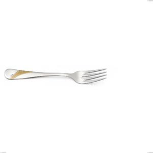 Forchetta pesce Milano Inciso Oro , 18/10 (AISI304) finitura inox lucido e oro Acciaio lucido e oro , spessore 2,5 mm mm, lunghezza 184 mm