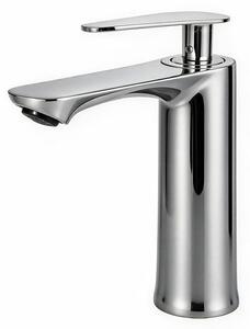 Miscelatore monocomando per lavabo, cromato, per acqua fredda e calda, con attacchi G3/8