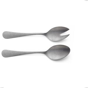 Coppia insalata milano retro, Acciaio inox (Aisi 304) vintage, lunghezza 233 mm