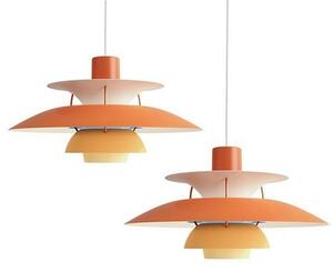 ZELURXX Set da 2 lampade a sospensione in stile nordico, lampada a sospensione moderna a LED, lampada da sala da pranzo, alluminio, regolabile in altezza, lampada da soggiorno, Ø 40 cm