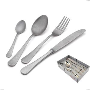 Confezione vetrina 16 pezzi milano retro, Acciaio inox (Aisi 304) vintage