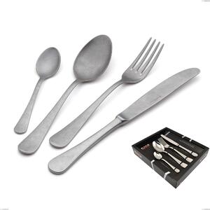 Servizio Posate 24 Pezzi MILANO RETRO' in acciaio inox 18/10 lucidato a specchio finitura retro'