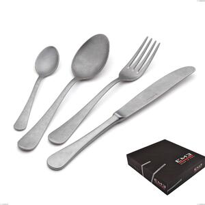 Set di posate 75 pezzi milano retro in confezione regalo, Acciaio inox (Aisi 304) vintage