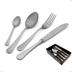 Confezione vetrina 24 pezzi milano retro, Acciaio inox (Aisi 304) vintage