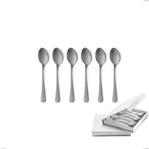 Confezione a libro 6 pezzi cucchiaini caff� milano retro, Acciaio inox (Aisi 304) vintage