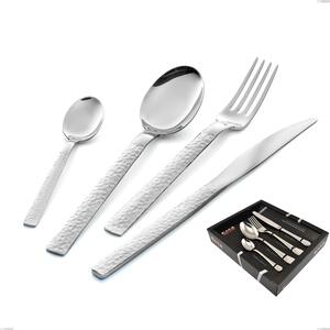 Servizio Posate MARTE 24 pezzi in acciaio 18/10 lucido spessore 2,5 mm in confezione vetrina