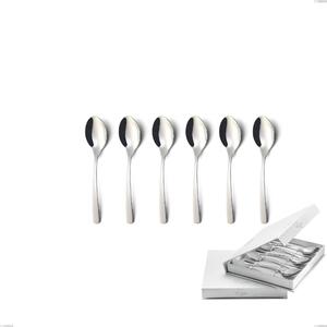 Confezione a libro 6 pezzi cucchiaini caff� Onda, Acciaio inox (Aisi 304) lucido
