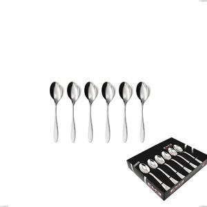 Confezione vetrina 6 pezzi caff� oasi, Acciaio inox Aisi 304 Posate Lucide, spessore 2 mm
