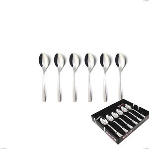 Confezione vetrina 6 pezzi caff� Onda, Acciaio inox (Aisi 304) lucido