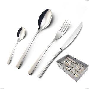 Confezione vetrina 16 pezzi Onda, Acciaio inox (Aisi 304) lucido