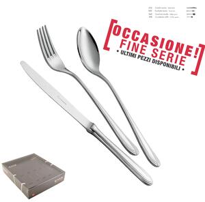 Servizio Posate ORION 24 pezzi acciaio inox 18.10 (AISI304) Lucido spessore 3.0 mm in Confezione vetrina
