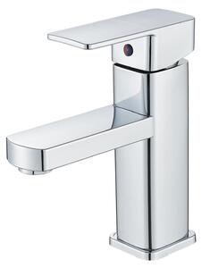 Miscelatore monocomando per lavabo, finitura cromata, acciaio inossidabile, per bagno