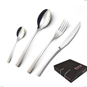 Servizio Posate ONDA 75 pezzi acciaio inox 18.10 (AISI304) Lucido spessore 4.0 mm in Confezione Regalo