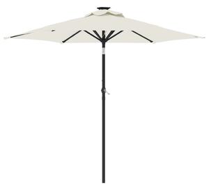 Ombrellone Giardino con Palo in Acciaio Bianco 225x225x212 cm